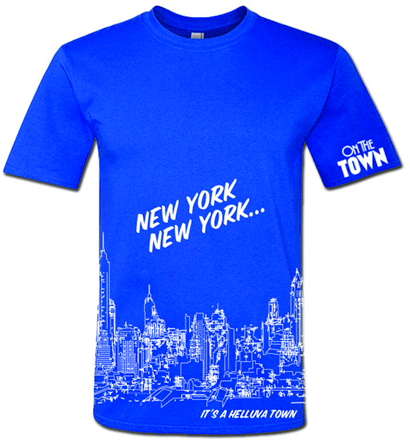 On the Town the Broadway Musical - New York New York Skyline T-Shirt 